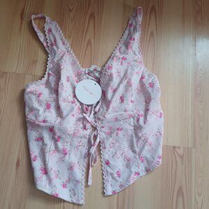 Pink Rose Sleeveless Top